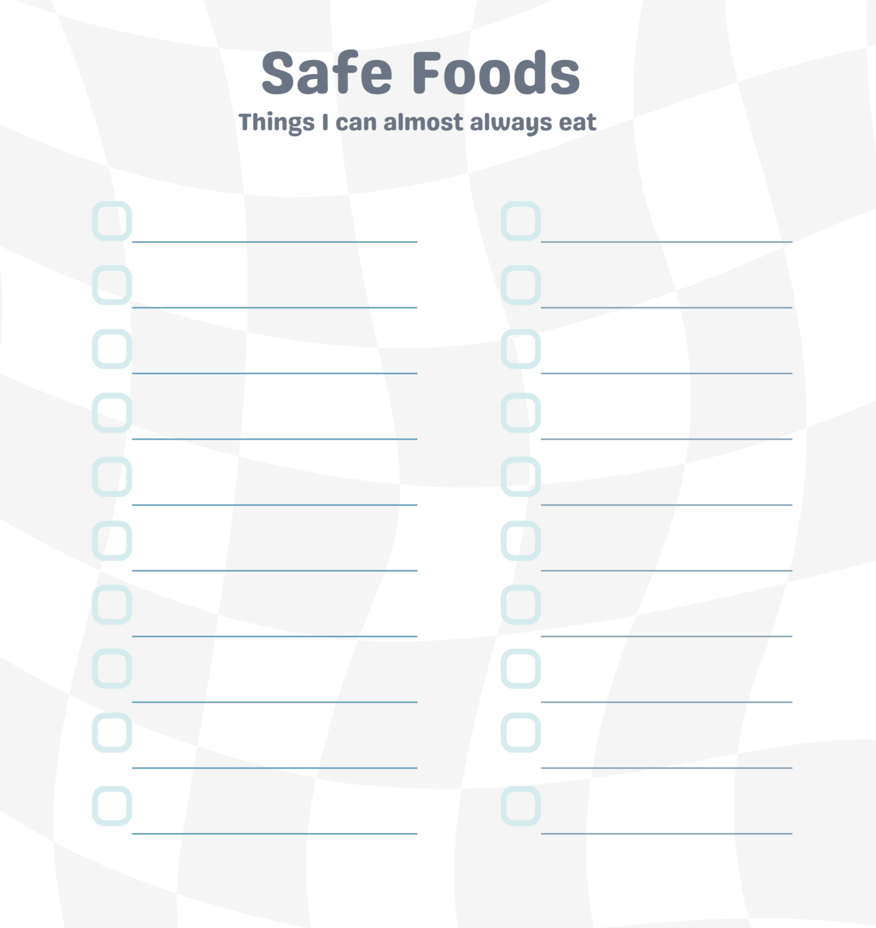 Safe Food Template